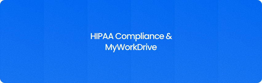 HIPAA compliance with MyWorkDrive ensuring secure file sharing and healthcare data protection