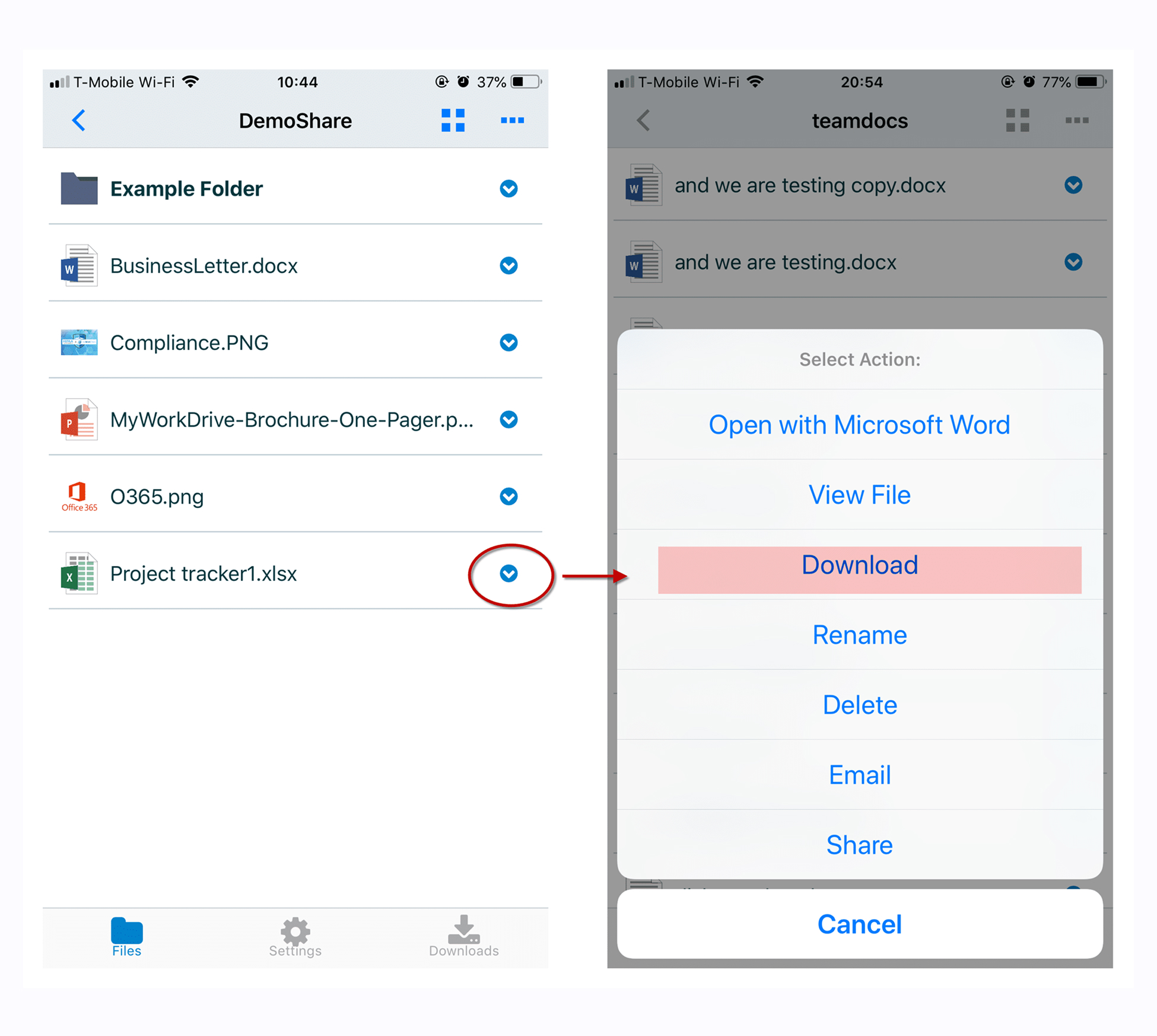 MyWorkDrive Blob Storage File Sharing Overview
